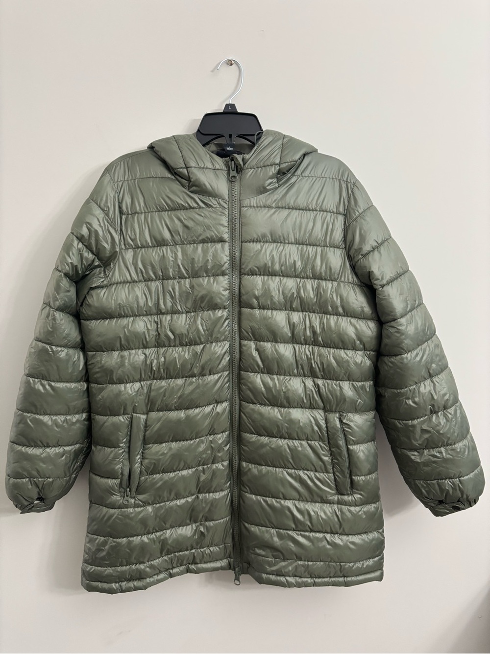 Swiss Tech Men's Quilted Hooded Puffer Jacket - Olive